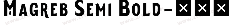 Magreb Semi Bold字体转换